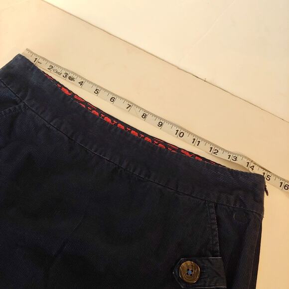 Vineyard Vines Corduroy Button Skirt, Navy, 4 - Picture 3 of 8